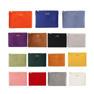 Cosmetic Zipper Bag 2021 New Fashion High Quality Velvet Make Up Pouch Custom Soft Velvet Cosmetic Bag For Women With Zipper