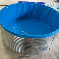 Bassin de pisciculture extérieur rond en acier galvanisé grande capacité pour l'aquaculture et l'élevage