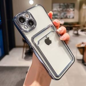 เคสใส่การ์ดโทรศัพท์สำหรับ iPhone 15 14 13 12 Pro เคสโทรศัพท์ TPU แบบกัลวาไนซ์ - Product Image 4