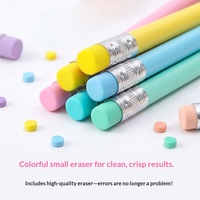 Crayons HB multicolores élégants pour l'école, logo personnalisable, corps triangulaires, conception gratuite, crayons standard