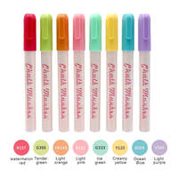 Prix usine 0.7mm 3mm 6mm 10mm Macaron liquide craie sans poussière effaçable à sec stylos marqueurs pour tableau noir, fenêtres, signes