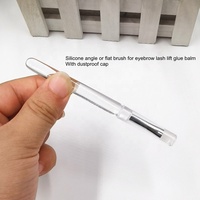 Brosse d'applicateur de stratification en Silicone de 10cm avec capuchon anti-poussière, outils de levage facile des cils sourcils en Silicone, brosse de stratification
