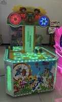 Machine de jeu de luxe Frog Jump Hammer, modèle Duoxing 046, pour 2 joueurs, à monnayeur, avec option d'échange de tickets de loterie en anglais, en bois