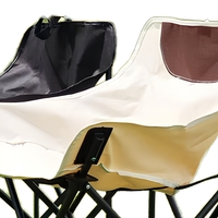Chaise de camping pliable portable avec tissu Oxford et cadre en acier carbone, légère et pliable pour une utilisation en extérieur