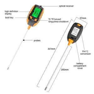 Yieryi vườn LCD màn hình hiển thị độ chính xác cao 4 in1/5 trong 1 /6 trong 1 đa chức năng đất Độ MặN Tester đất PH mét