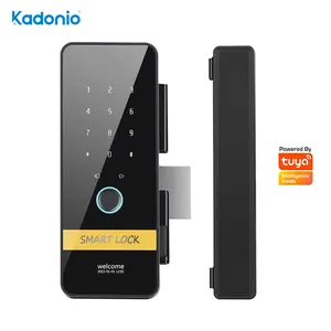 Kadonio定制便宜价格优惠插芯电气面板滑动安全门锁玻璃智能锁和钥匙