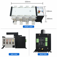 Interrupteur de transfert automatique JIELI AC 230V/400V 50Hz 4P 100A-3200A, temps de conversion de 2 secondes, capacité de coupure de 10kA pour générateur, Chine