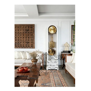Orologio <span class=keywords><strong>a</strong></span> <span class=keywords><strong>Pendolo</strong></span> da Terra in Legno Intagliato Vintage con Movimento Meccanico <span class=keywords><strong>a</strong></span> 8 Giorni, Fasi Lunari e Spegnimento Notturno, Meccanismo <span class=keywords><strong>Hermle</strong></span> - Product Image 2