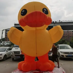 Custom Outdoor Character Inflatable Yellow Cartoon Duck Toys