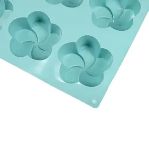 Multi Functional 8 Holes Flower Shaped Cake Mold Silicone DIY Soap Molds