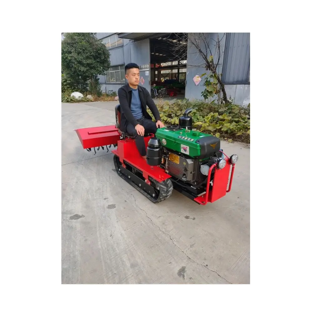 Agricultural equipment Orchard crawler tractor dozer blade rotary tiller Hard land reclamation pastoral management machine