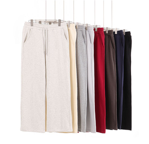 <span class=keywords><strong>Pantalon</strong></span> de Survêtement Droite de Haute Qualité <span class=keywords><strong>en</strong></span> Gros avec Logo Personnalisé, Molleton Bouclette 420 Gsm, Cordon de Serrage <span class=keywords><strong>pour</strong></span> Hommes - Product Image 1
