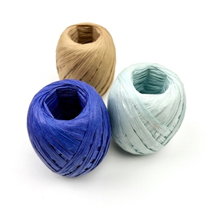 Penjualan terlaris 2022 kertas berbentuk telur berwarna pita benang rafia dekorasi tali kemasan Crochet - Product Image 5