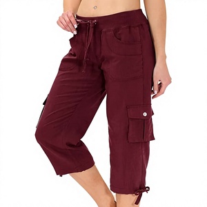 Pantalon Capri Cargo Femme OEM Personnalisé avec Multiples Poches, Coupe Ample Décontractée et Élégante, Léger, pour la Randonnée - Product Image 3