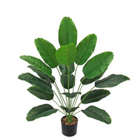 Banane du voyageur artificielle, grande plante artificielle d'intérieur, plante artificielle de banane du voyageur en pot détachable