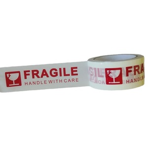 Cinta Frágil de 48 mm de Ancho con Fondo Blanco y Etiqueta de Manipulación con Cuidado para Sellado de Embalajes de Envío Exprés - Product Image 2