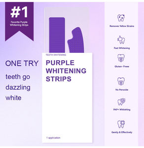 Sản phẩm làm trắng răng nhãn hiệu riêng bán sỉ V34 PAP, miếng dán làm trắng răng màu tím - Product Image 5