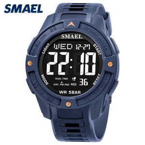 Montre numérique sportive SMAEL 8126 en plastique, chronographe, lumineuse, étanche, tendance, colorée, avec fonction d'alarme - Product Image 3