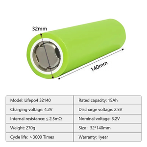 แบตเตอรี่ทรงกระบอกแบบชาร์จไฟได้ LiFePO4 32140 3.2V 33140 40135 15000mAh สำหรับการจัดเก็บพลังงาน32140 - Product Image 3