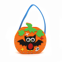 Quantité minimale de commande bas en gros Halloween décor à la maison personnalisé réutilisable citrouille feutre bonbons seau fourre-tout sacs-cadeaux tour ou traiter Halloween paniers