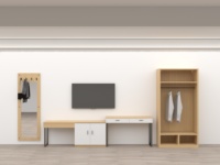 Ensemble de meubles de chambre d'hôtel pour l'Afrique : Lit King/Queen, Table de chevet, Armoire, Bureau – Vente directe usine, MOQ 2 ensembles, OEM ODM