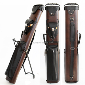 PU Hard Shell Pool Cue Case Billiard Cue Cover with Metal Stand Lightweight Water Resistant 6 Hole Storage - Product Image 1