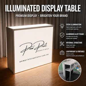 Table d'<span class=keywords><strong>exposition</strong></span> modulaire avec boîte lumineuse SEG et étagères, structure en aluminium portable - Product Image 1