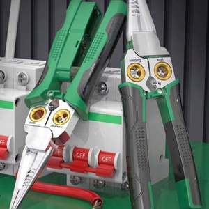 Pince d'électricien multifonction USA Mairun823 fabriquée en Chine, dénudeur de fils 8-en-1 en acier inoxydable à bec effilé pour travaux électriques - Product Image 2