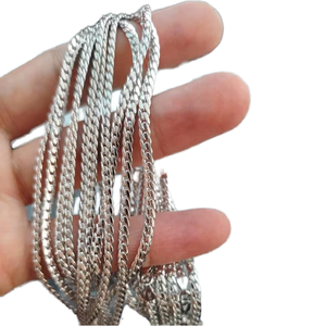Wholesale 925 Sterling <b>Silver</b> Jewelry Fashion Chain Roll Curb <b>Silver</b> Cuban Chain Bulk <b>Silver</b> Chain Women Men Fine Chain <b>Necklace</b> - Product Image 1