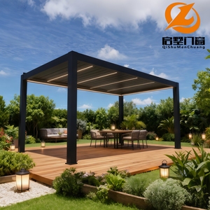 Pérgola Impermeable de Aleación de Aluminio de Lujo Qishu <span class=keywords><strong>para</strong></span> Villas de Alta Gama y Patios de Penthouses, Espacio Exterior - Product Image 1