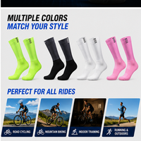 Chaussettes de cyclisme aérodynamiques à 6 bandes, chaussettes de vélo aérodynamiques