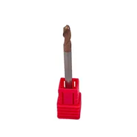 2F R2*8*D4*50L 55 °   Fraise à queue sphérique en carbure monobloc, 2 dents, queue de 4 mm, pour usinage CNC de l'acier moulé