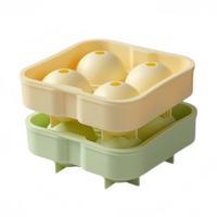 Icen JY04 Bac à glaçons réutilisable en plastique, moule flexible à 4/6/8 cavités, sans BPA, compatible lave-vaisselle, durable pour la maison, pour boules de glace en PP