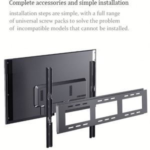 Support mural pour téléviseur en métal professionnel avec bras extensible rétractable Noir Capacité de 40 kg Convient aux écrans de 17 à 55 pouces - Product Image 4