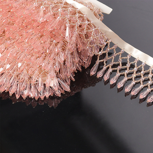 Ren Trang Trí Đính Pha Lê Thủy Tinh Óng Ánh 5 CM Lưới Dệt Viền Tua Rua Trang Trí Thời Trang - Product Image 3