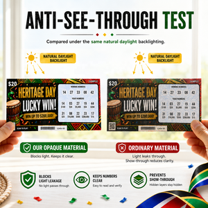 Wholesale CMYK Offset Print Hot stamping Custom Africa Theme Scratch Off Lucky Instant Lottery Tickets - Product Image 6