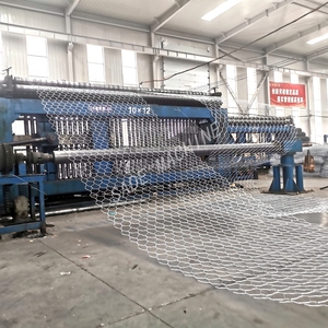 Machine de fabrication de mailles de <span class=keywords><strong>gabion</strong></span> entièrement automatique CNC ligne de production avec rouleau de coupe engrenage PLC composant de noyau de roulement de pompe à moteur - Product Image 2