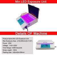 Mini machine d'exposition UV LED 12x8 pouces pour la fabrication de plaques polymères en sérigraphie