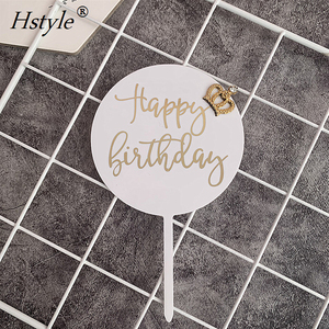 Nuovo Design <span class=keywords><strong>Buon</strong></span> <span class=keywords><strong>Compleanno</strong></span> Acrilico Cake Topper Cerchio Toppers Cupcake Per Il <span class=keywords><strong>Compleanno</strong></span> Decorazioni Della Torta Del Partito Baby Shower PQ271 - Product Image 3