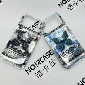 Coque de téléphone Coquette Bow pour <span class=keywords><strong>iPhone</strong></span> tous modèles et Android, dos transparent brillant, bord ondulé mignon, antichoc, vente en gros OEM - Product Image 6