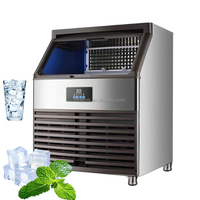 YISO Commerciële IJsblokjesmachine 120kg Dagelijkse Opbrengst Luchtgekoelde RVS IJsmachine voor Bubble Tea Shop Restaurant
