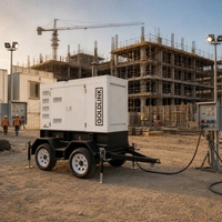 Générateurs diesel mobiles Cummins 65 kVA, 52 kW, système de refroidissement par eau, générateur sans balais, triphasé AC