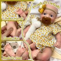 Poupées Bébé Reborn Réalistes en Silicone de 17 Pouces pour Filles avec Sucette, Peau Veineuse, Cadeaux pour Bébés pour Soulager la Solitude