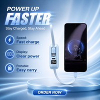 Batterie externe portable 10000 mAh à affichage LED, double USB Type-C 10W, avec 4 câbles de charge intégrés et logo personnalisé – Meilleures ventes