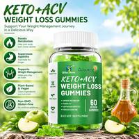 Gummies Keto ACV pour le vinaigre de cidre de pomme, gummies nutritionnels à faible teneur en sucre, saveur fruitée pratique, complément alimentaire