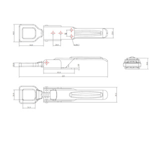 Verrou à bascule réglable pour soudage, en acier zingué, à fixation par le dessus - Product Image 6