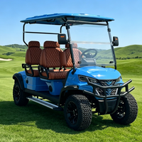 Voiturette de golf électrique Rainbow 4 places avec moteur 5 kW, batterie 48 V, vitesse 30-50 km/h, autonomie 70-90 km pour parcours de golf