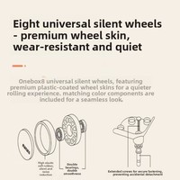 Valise à roulettes multifonctionnelle et durable en néoprène pour étudiants, roues silencieuses universelles, poignée télescopique