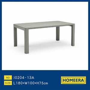 Tavolo da Esterno Homeera in Plastica ABS Grigia, Arredamento Minimalista e Resistente per Patio, Terrazza e Giardino - Product Image 1