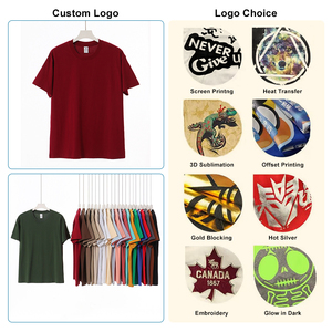 T-shirt pour homme de haute qualité 100% coton tissé uni confortable col rond respirant séchage rapide anti-froissement 230GSM - Product Image 3